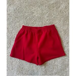Women's Red Sweat Shorts